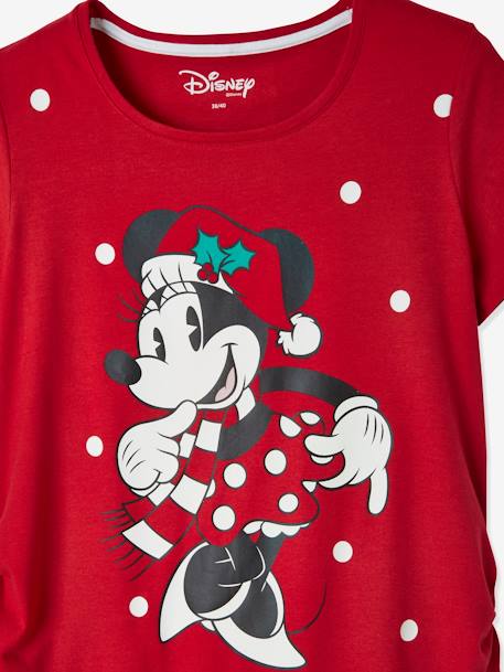 Umstandsschlafanzug Disney MINNIE MAUS, Weihnachten rot+weiss bedruckt 