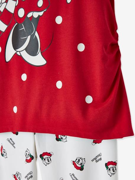 Umstandsschlafanzug Disney MINNIE MAUS, Weihnachten rot+weiss bedruckt 