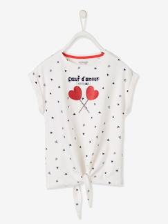 Kleine Herzchen-Mädchen T-Shirt mit Glitzerherzen