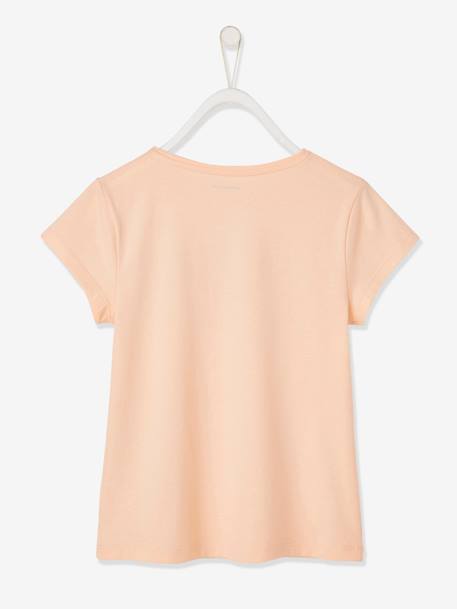 Mädchen T-Shirt, Message-Print pfirsich 