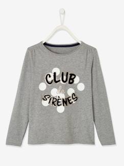 Fille-T-shirt, sous-pull-T-shirt fille "club des sirènes" détails fantaisie manches longues