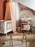 Ciel de lit en gaze de coton EAU DE ROSE cannelle+puder+rose+vert sauge 