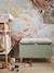 Coffre à jouets LIGNE CONFETTI Blanc/bois+VERT 
