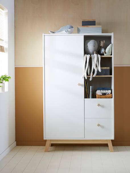 Armoire LIGNE GRANDE OURSE blanc/bois 