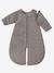 Baby 2-in-1 Schlafsack / Overall taupe+gris+marine 