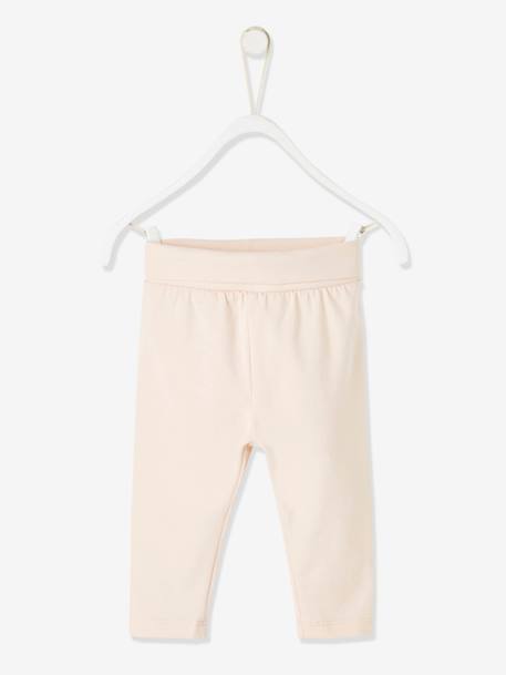 Mädchen Baby-Set: Haarband, Kleid & Leggings NUDE BEDRUCKT+pudrig rosa 