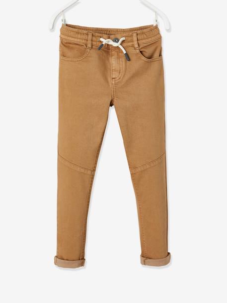 Pantalon couleur facile à enfiler garçon beige+bleu nuit 