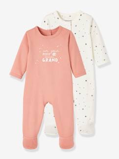 La sélection de la rentrée pour les bébés-Bébé-Pyjama, surpyjama-Lot de 2 pyjamas bébé naissance en coton bio