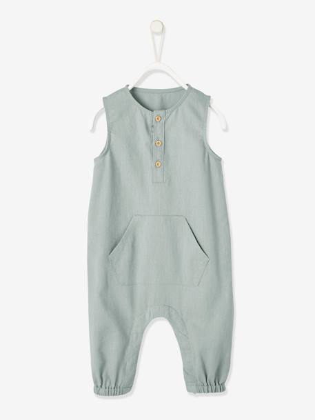 Baby Jungen Overall, Leinen/Baumwolle mint 