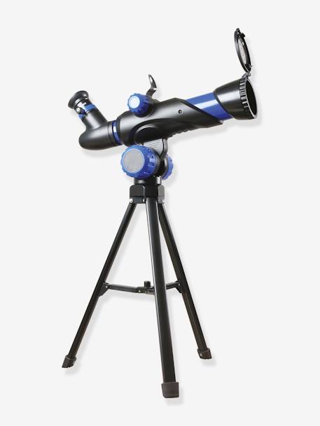 Kinder Teleskop mit 15 Experimenten BUKI schwarz/blau 