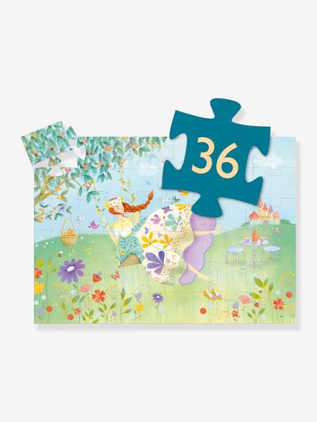 Puzzle La Princesse du printemps 36 pièces DJECO bleu 