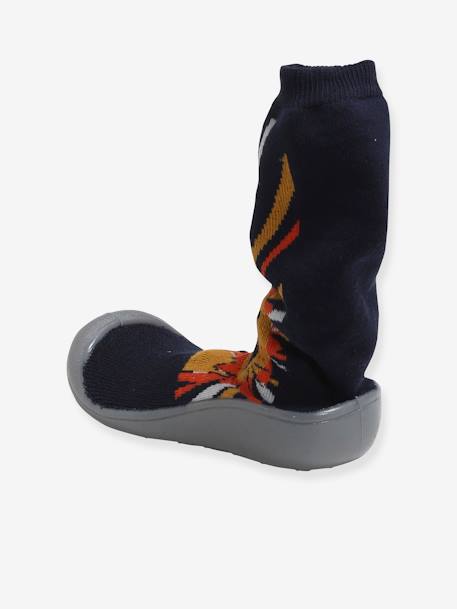 Chaussons-chaussettes garçon antidérapants marine 