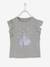 T-shirt fille à volants Disney Reine des Neiges® gris chiné 