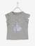 T-shirt fille à volants Disney Reine des Neiges® gris chiné 