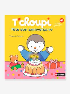 Spielzeug-Bücher (französisch)-Helden der Kleinsten-Französischsprachiges Kinderbuch T'choupi fête son anniversaire NATHAN