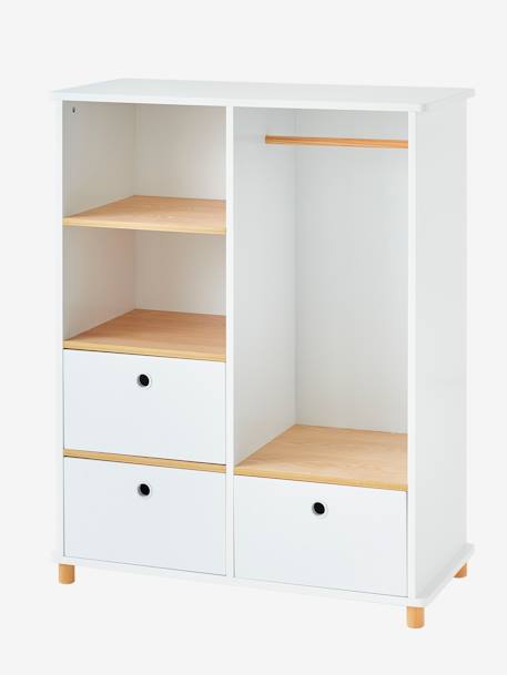 Kinderzimmer Schrank „Ptilou“ WEISS/NATUR 