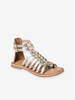 Vorzugstage-Schuhe-Mädchenschuhe 23-38-Sandalen-Mädchen Römersandalen aus Leder