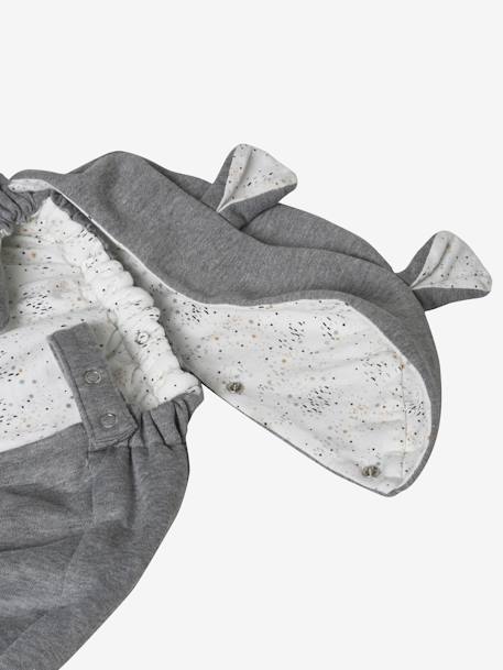 Protège porte-bébé molleton gris chiné 