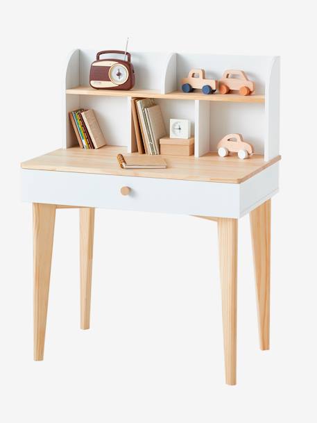 Bureau primaire SCANDI blanc/bois 