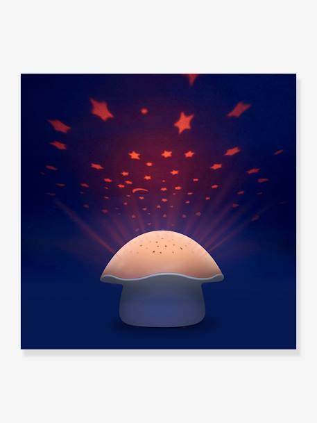 Veilleuse musicale et projecteur d’étoiles PABOBO Champignon BLEU+ROSE 