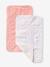 Lot 2 serviettes de rechange matelas à langer Blanc+Gris taupe+rose pâle + blanc 