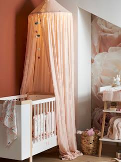 Chambre et rangement-Ciel de lit en gaze de coton EAU DE ROSE