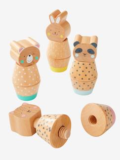 Spielzeug-Schraubspiel für Kinder mit Tieren, Holz FSC®