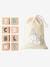 10 grands cubes lettres en bois FSC® multicolore 