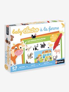 Spielzeug-Lernspiele-Formen, Farben und Assoziationen-Französisches interaktives Kinder Lernspiel „Baby électro à la ferme“ NATHAN