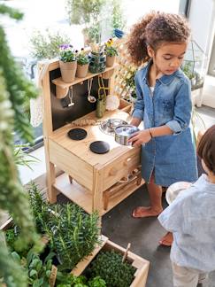 -Outdoor-Spielküche mit Pflanzbeet, Holz FSC®