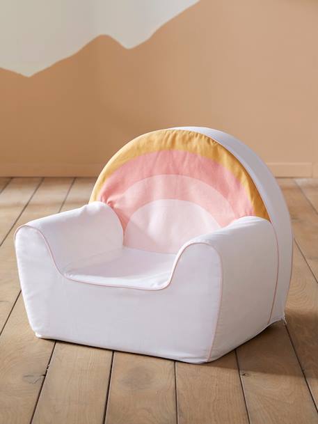 Fauteuil en mousse personnalisable Arc-en-ciel blanc 