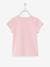 Tee-shirt fille Family team collection capsule vertbaudet et Studio Jonesie en coton bio rose 