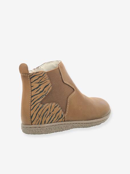 Mädchen Boots 'Vermillon' KICKERS® camel/zebra+lackschwarz+marine metalic 