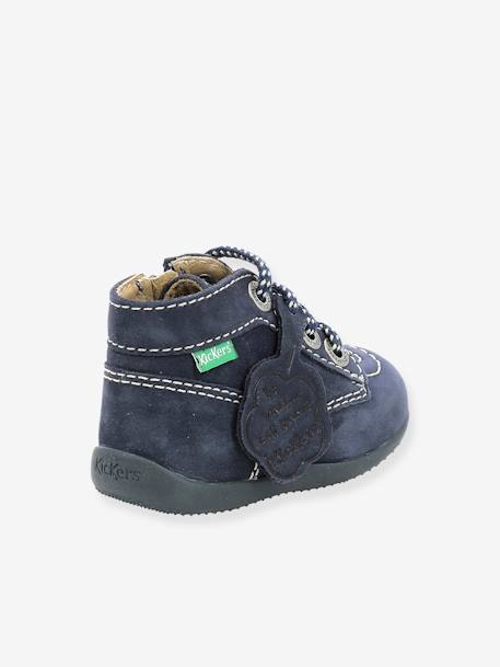 Bottillons cuir bébé garçon Bonzip 2 KICKERS® 1ers pas marine 