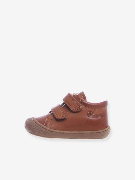 Jungen Baby Lauflernschuhe „Cocoon“ mit Klett NATURINO karamell+MARINE 