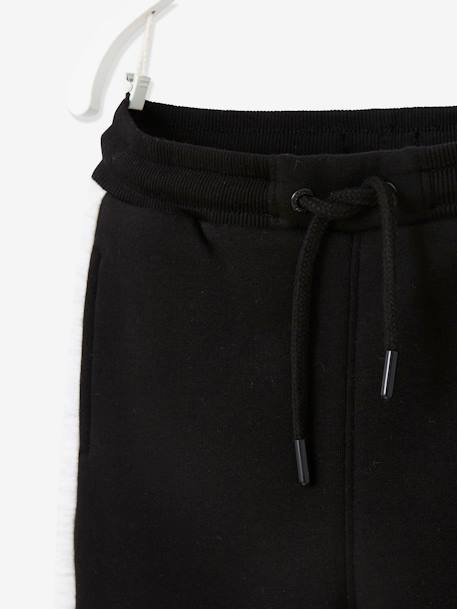 Pantalon jogging bandes côtés garçon gris anthracite+noir 