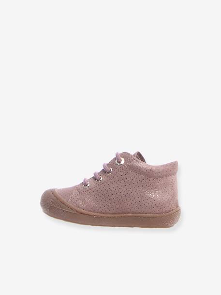 Mädchen Baby Lauflernschuhe „Cocoon“ NATURINO rosa getupft glanzeffekt 