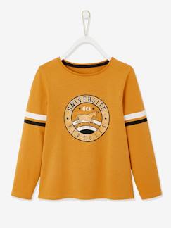 Happy School-Mädchen-T-Shirt, Unterziehpulli-Bio-Kollektion: Mädchen Shirt, College-Style