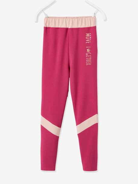 Legging de sport technique fille rouge 