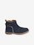 Boots cuir fille marine 