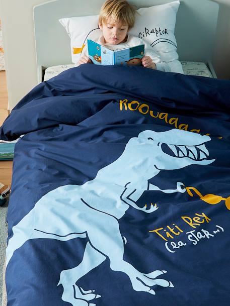 Kinder Bettwäsche-Set „Dinoland“ Magicouette®, ohne Bettdecke dunkelblau 