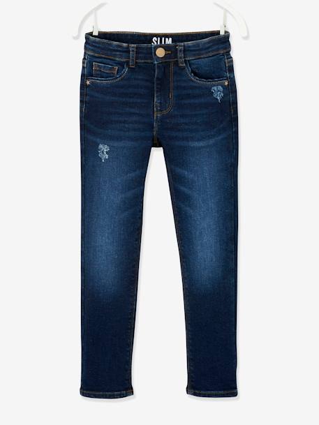 Mädchen Slim-Fit-Jeans „waterless“, Hüftweite SLIM BLAU+BRUT+grau+schwarz 