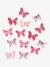 Lot de 14 décors papillons chambre fille Multicolore+ROSE 