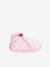 Chaussons zippés bébé fille fabriqués en France rose imprimé 