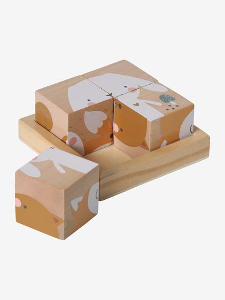 Baby Würfelpuzzle „Märchenwald“, Holz FSC® MEHRFARBIG 