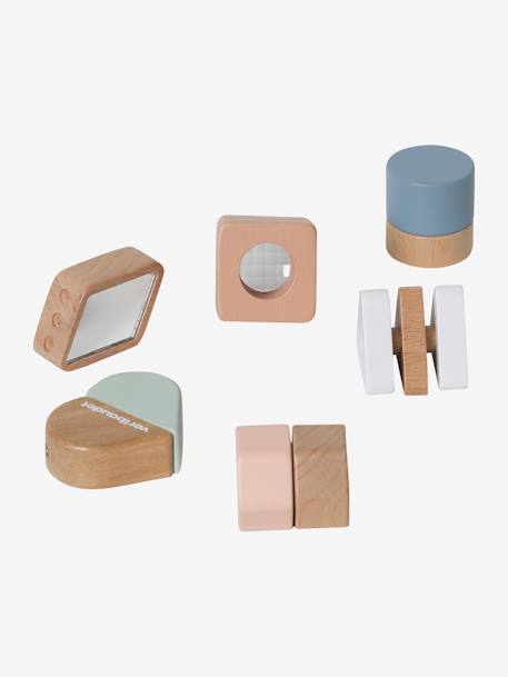 Cubes sensoriels en bois FSC® multicolor 
