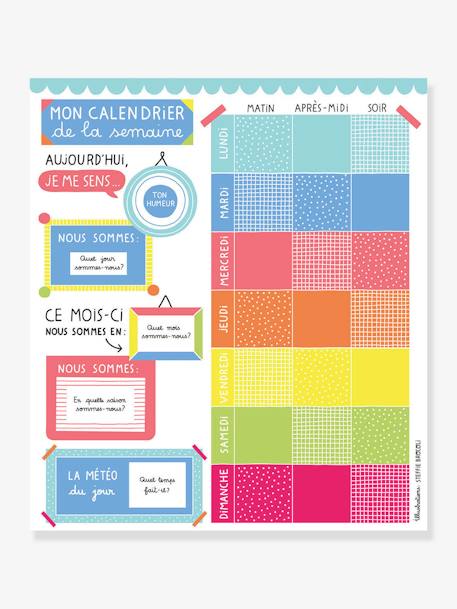 Kinder Magneten-Set mit Kalenderposter „Ma Première pochette d'aimants“ AUZOU weiß 