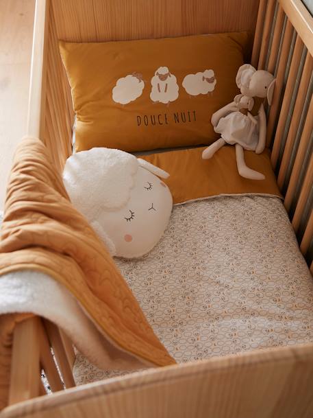 Baby-Bettbezug 'Kleines Schäfchen' gelb 