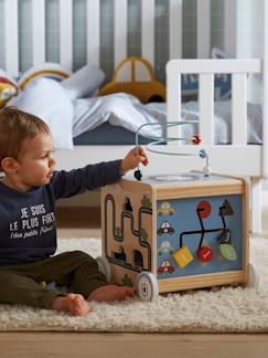 Spielzeug-Erstes Spielzeug-Erstes Lernspielzeug-Activity-Würfel zum Nachziehen „Simons Auto“, Holz FSC®