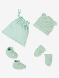 Vorzugstage-Baby-Accessoires-Mütze, Schal, Handschuhe-Baby-Set: M¸tze, F‰ustlinge & Sch¸hchen im Geschenkbeutel,